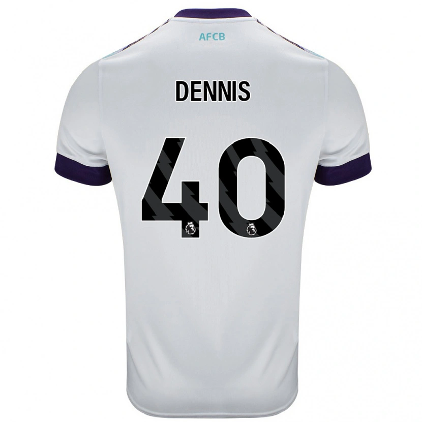 Danxen Heren Will Dennis #40 Wit Groen Paars Uitshirt Uittenue 2024/25 T-Shirt