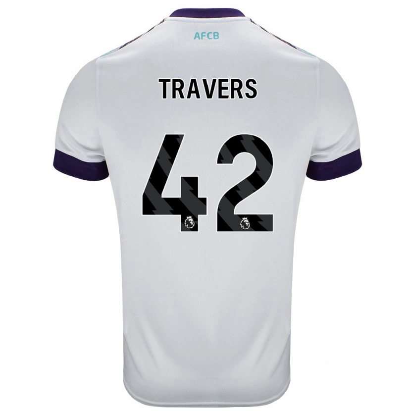 Danxen Heren Mark Travers #42 Wit Groen Paars Uitshirt Uittenue 2024/25 T-Shirt