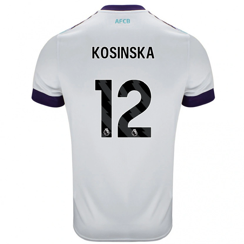 Danxen Heren Daniela Kosinska #12 Wit Groen Paars Uitshirt Uittenue 2024/25 T-Shirt