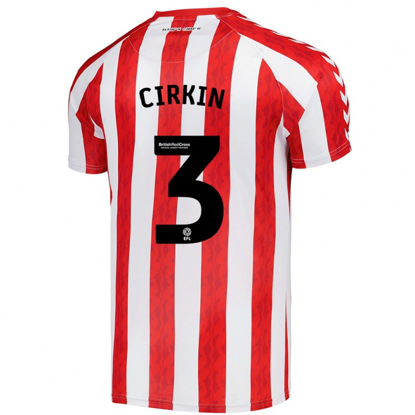 Danxen Dames Dennis Cirkin #3 Rood Wit Thuisshirt Thuistenue 2024/25 T-Shirt