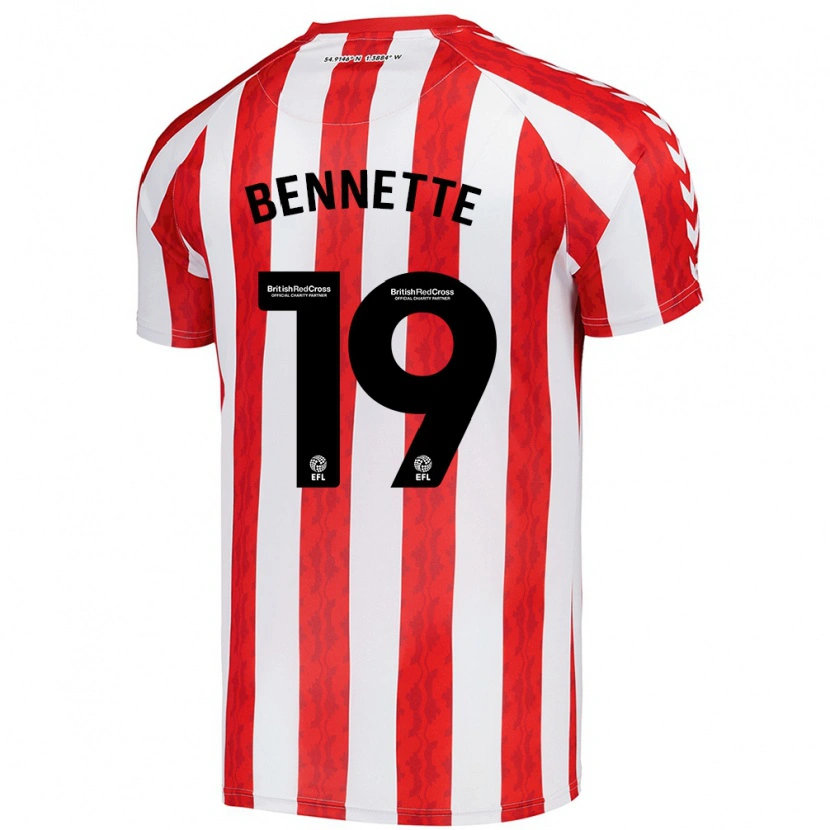 Danxen Dames Jewison Bennette #19 Rood Wit Thuisshirt Thuistenue 2024/25 T-Shirt