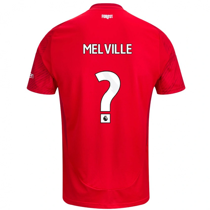 Danxen Dames Logan Melville #0 Rood Wit Thuisshirt Thuistenue 2024/25 T-Shirt