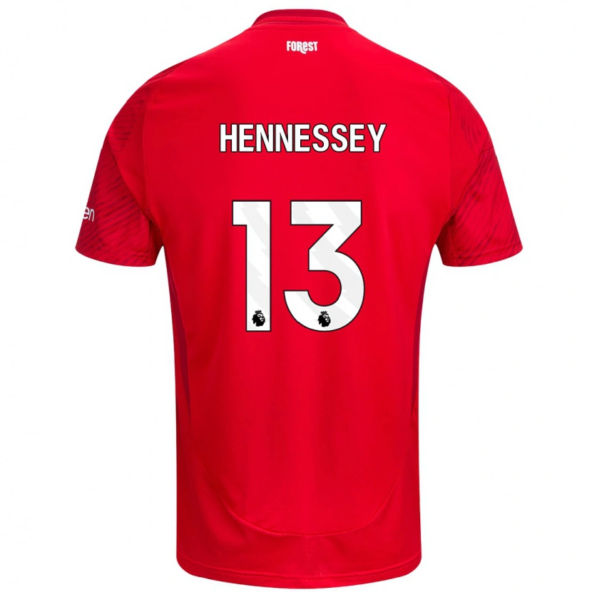 Danxen Dames Wayne Hennessey #13 Rood Wit Thuisshirt Thuistenue 2024/25 T-Shirt