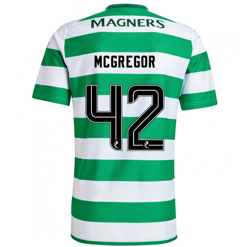 Danxen Dames Callum Mcgregor #42 Groen Wit Thuisshirt Thuistenue 2024/25 T-Shirt