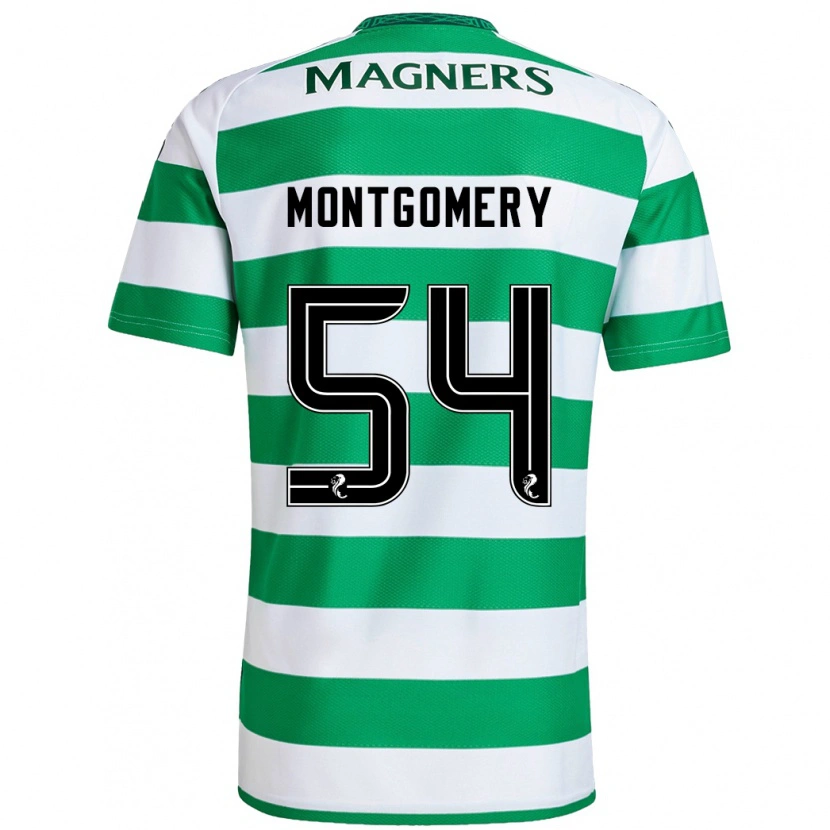 Danxen Dames Adam Montgomery #54 Groen Wit Thuisshirt Thuistenue 2024/25 T-Shirt