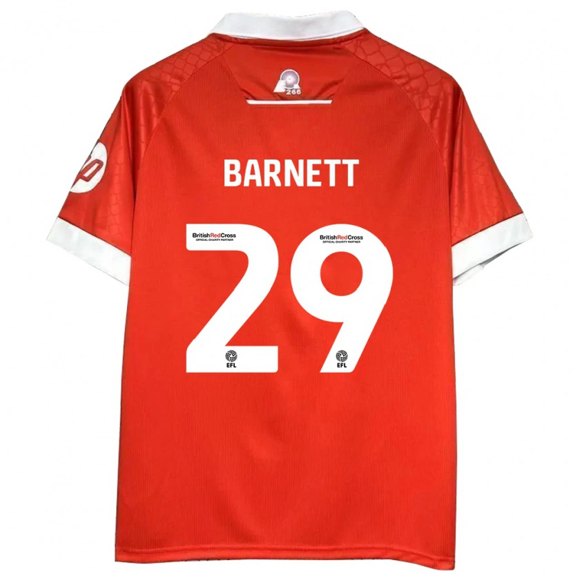 Danxen Dames Ryan Barnett #29 Rood Wit Thuisshirt Thuistenue 2024/25 T-Shirt