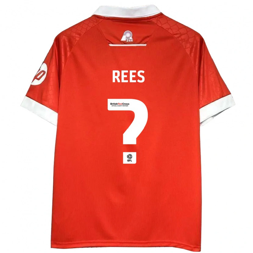 Danxen Dames Joe Rees #0 Rood Wit Thuisshirt Thuistenue 2024/25 T-Shirt