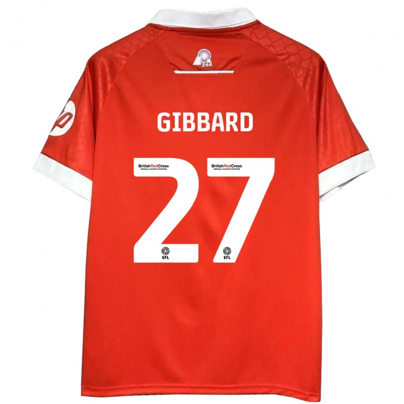 Danxen Dames Mari Gibbard #27 Rood Wit Thuisshirt Thuistenue 2024/25 T-Shirt