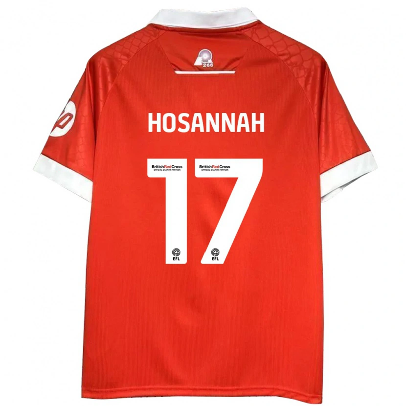 Danxen Dames Bryce Hosannah #17 Rood Wit Thuisshirt Thuistenue 2024/25 T-Shirt