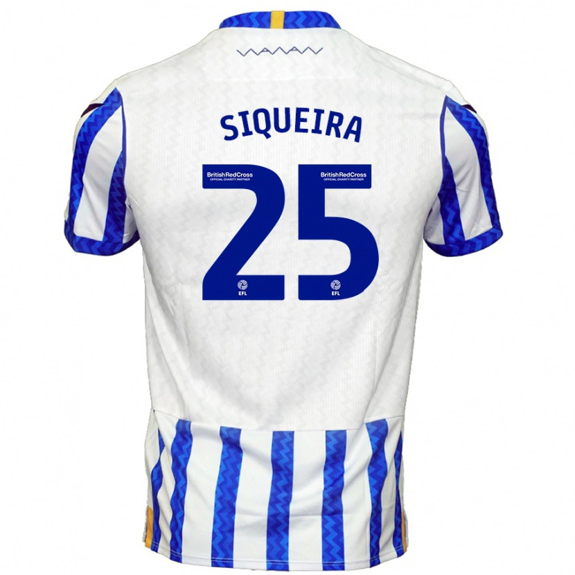 Danxen Dames Guilherme Siqueira #25 Blauw Wit Thuisshirt Thuistenue 2024/25 T-Shirt