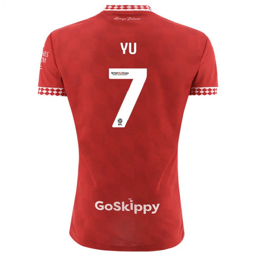 Danxen Dames Yu Hirakawa #7 Rood Thuisshirt Thuistenue 2024/25 T-Shirt
