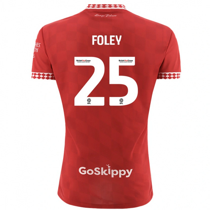 Danxen Dames Erin Foley #25 Rood Thuisshirt Thuistenue 2024/25 T-Shirt