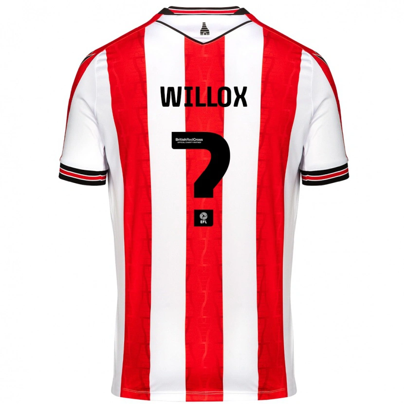 Danxen Dames Kieron Willox #0 Rood Wit Thuisshirt Thuistenue 2024/25 T-Shirt