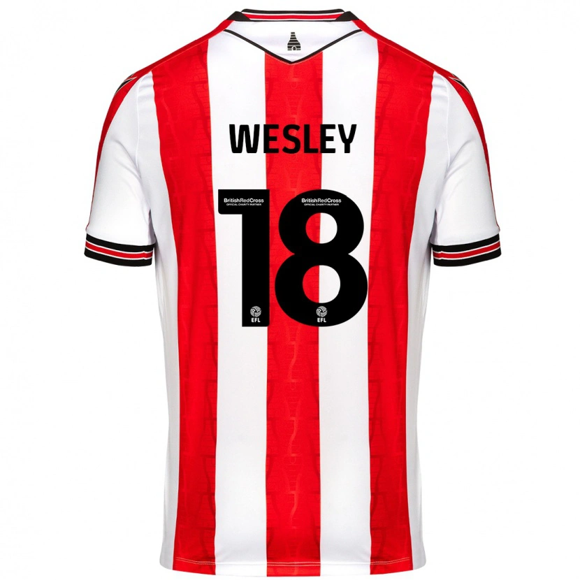 Danxen Dames Wesley Moraes #18 Rood Wit Thuisshirt Thuistenue 2024/25 T-Shirt