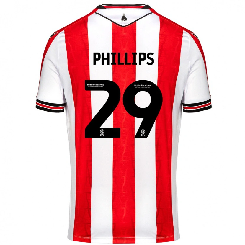 Danxen Dames D'margio Wright-Phillips #29 Rood Wit Thuisshirt Thuistenue 2024/25 T-Shirt