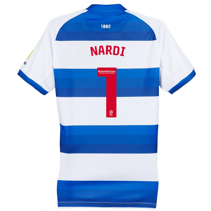 Danxen Dames Paul Nardi #1 Wit Blauw Thuisshirt Thuistenue 2024/25 T-Shirt