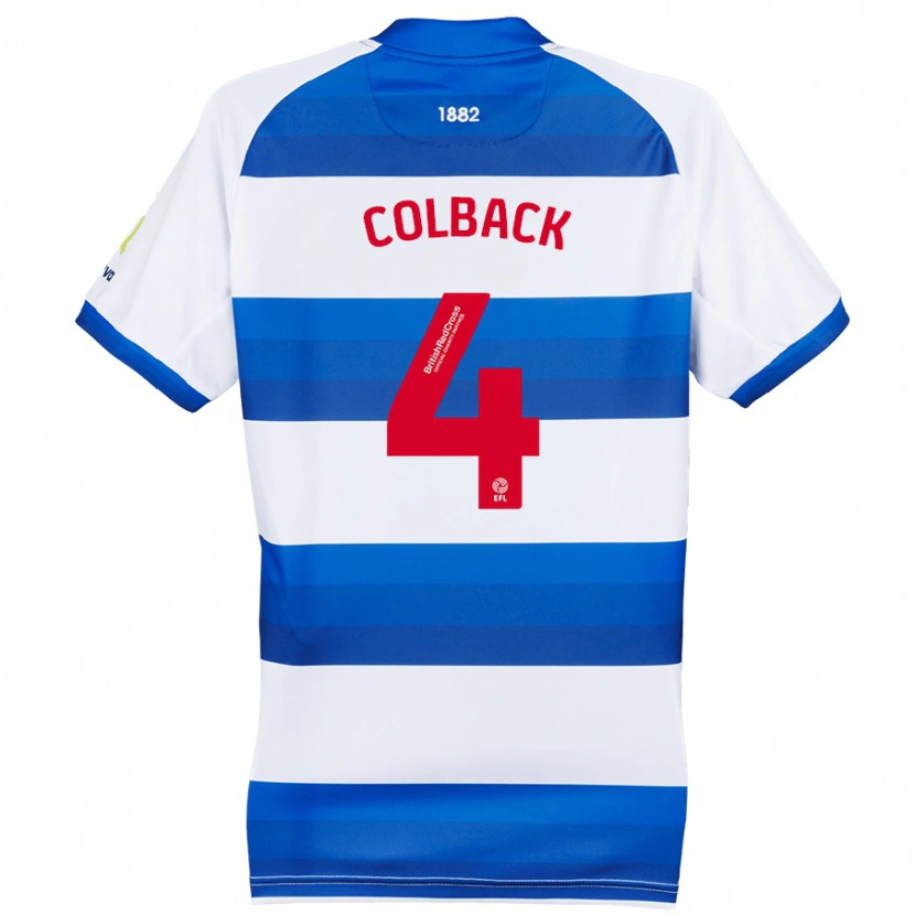 Danxen Dames Jack Colback #4 Wit Blauw Thuisshirt Thuistenue 2024/25 T-Shirt