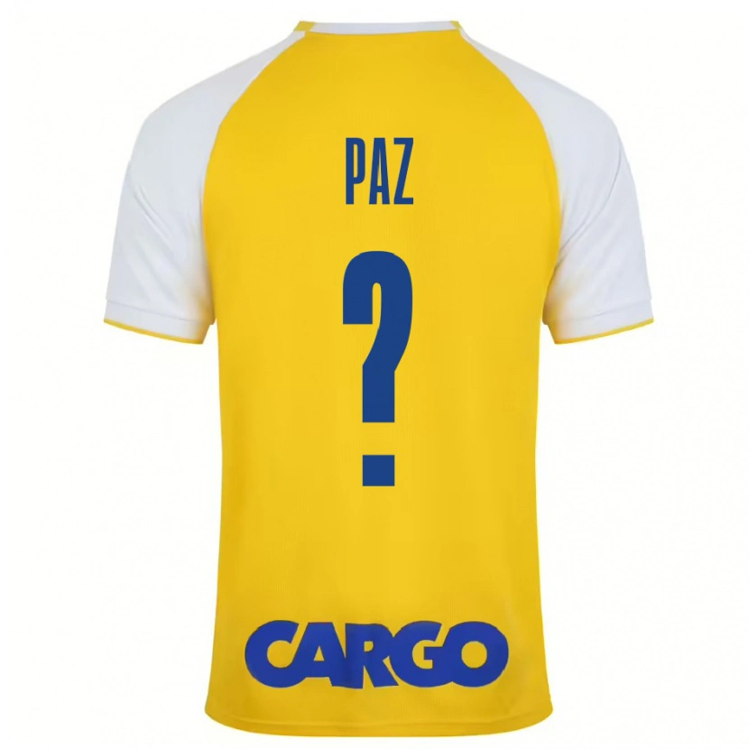 Danxen Dames Jonathan Paz #0 Geel Wit Thuisshirt Thuistenue 2024/25 T-Shirt