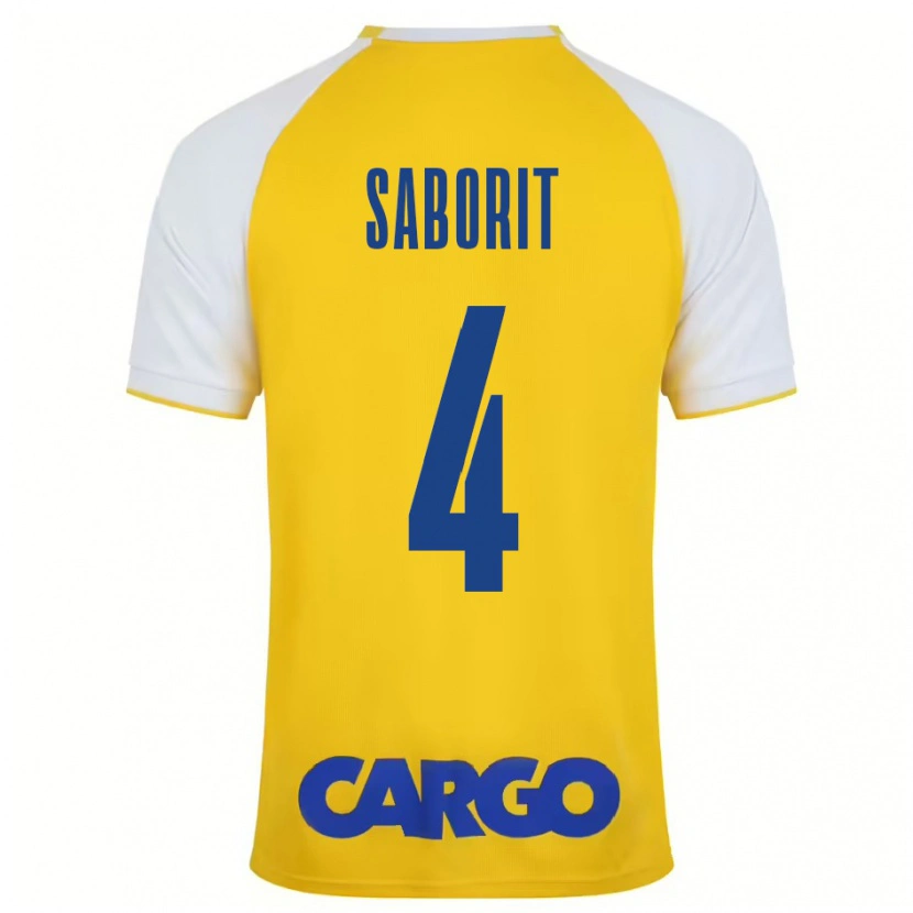 Danxen Dames Enric Saborit #4 Geel Wit Thuisshirt Thuistenue 2024/25 T-Shirt