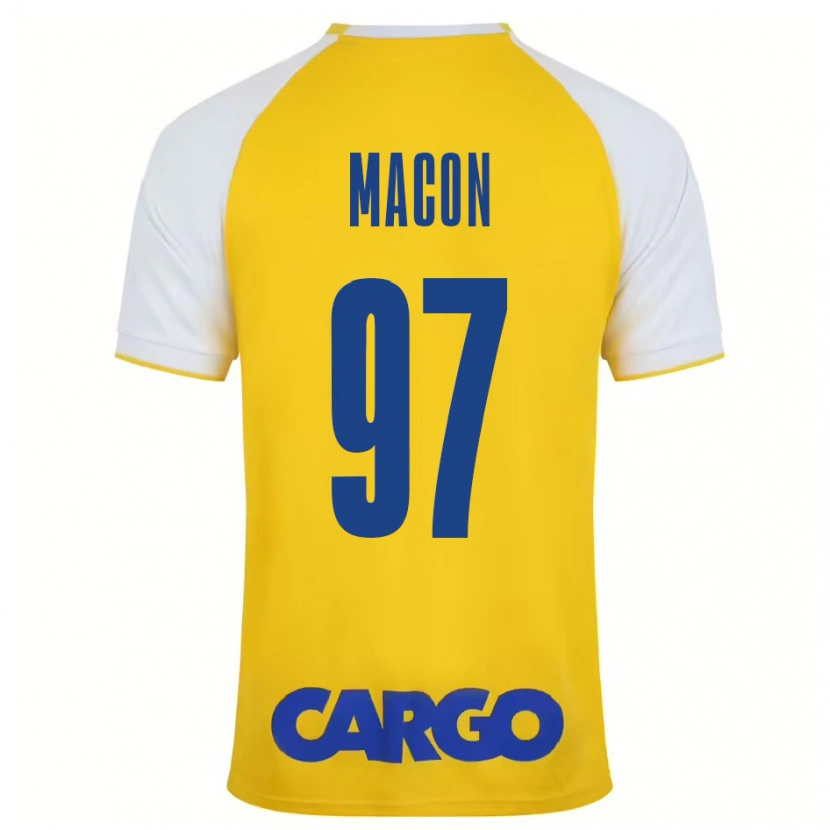 Danxen Dames Yvann Maçon #97 Geel Wit Thuisshirt Thuistenue 2024/25 T-Shirt