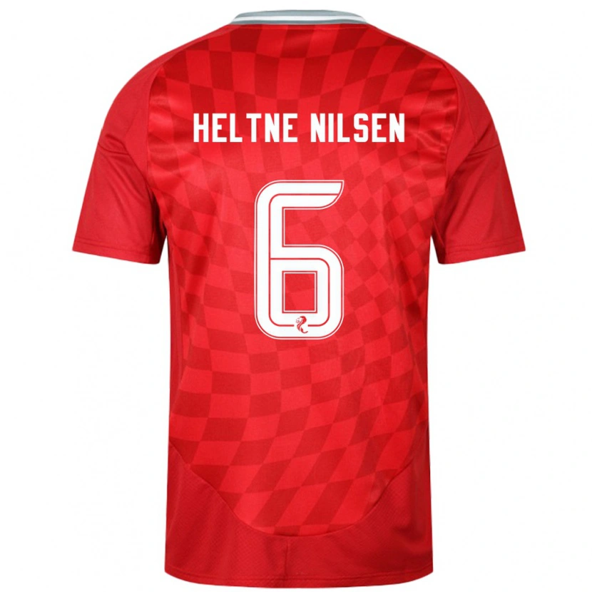 Danxen Dames Sivert Heltne Nilsen #6 Rood Thuisshirt Thuistenue 2024/25 T-Shirt