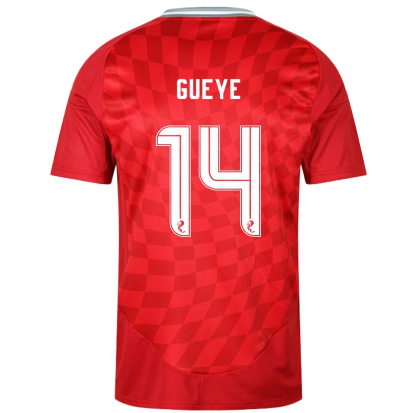 Danxen Dames Pape Habib Guèye #14 Rood Thuisshirt Thuistenue 2024/25 T-Shirt