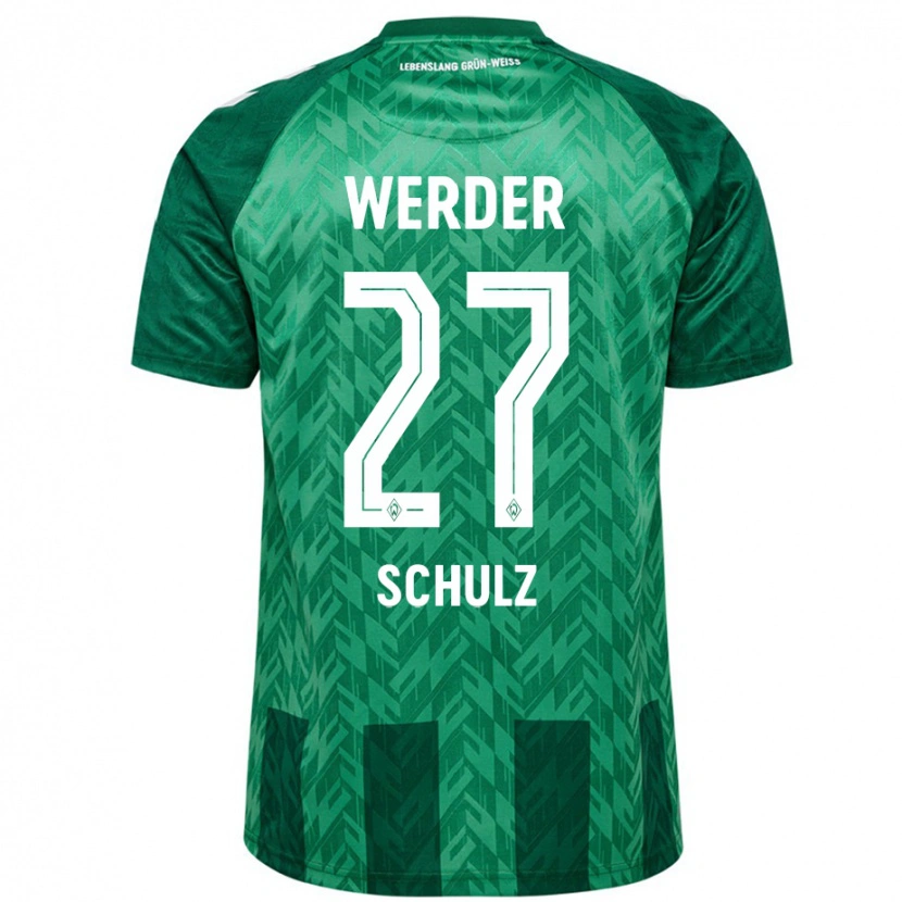 Danxen Dames Ole Schulz #27 Groen Thuisshirt Thuistenue 2024/25 T-Shirt