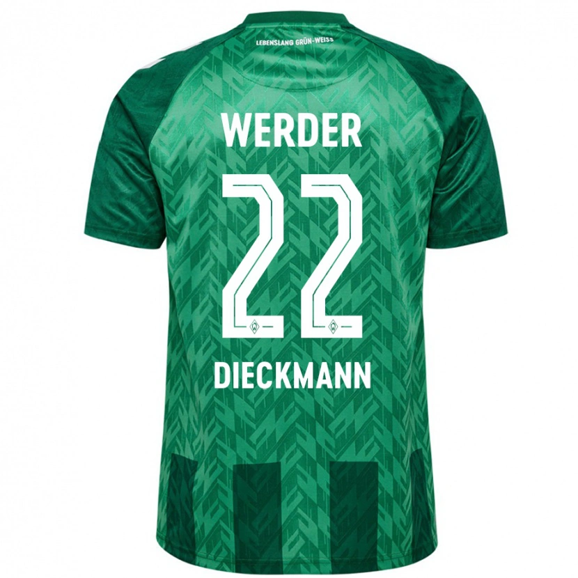 Danxen Dames Rieke Dieckmann #22 Groen Thuisshirt Thuistenue 2024/25 T-Shirt