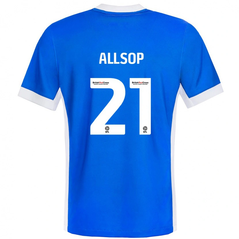 Danxen Dames Ryan Allsop #21 Blauw Wit Thuisshirt Thuistenue 2024/25 T-Shirt