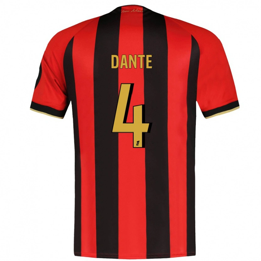 Danxen Dames Dante #4 Rood Zwart Thuisshirt Thuistenue 2024/25 T-Shirt