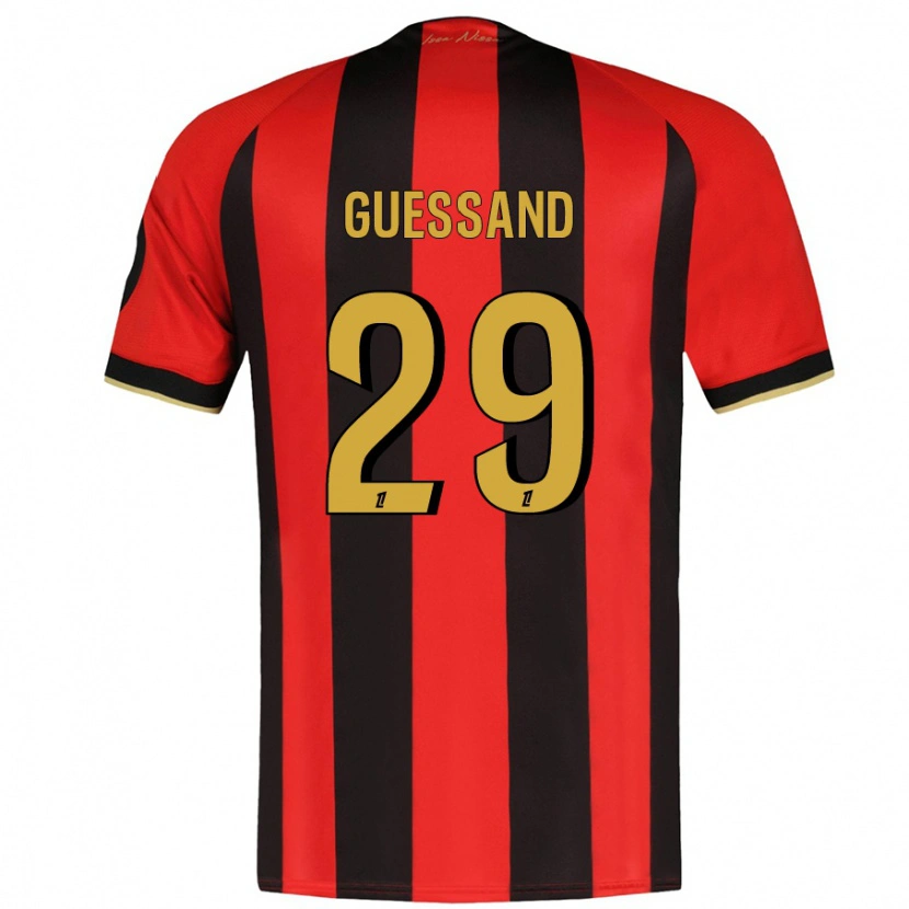 Danxen Dames Evann Guessand #29 Rood Zwart Thuisshirt Thuistenue 2024/25 T-Shirt