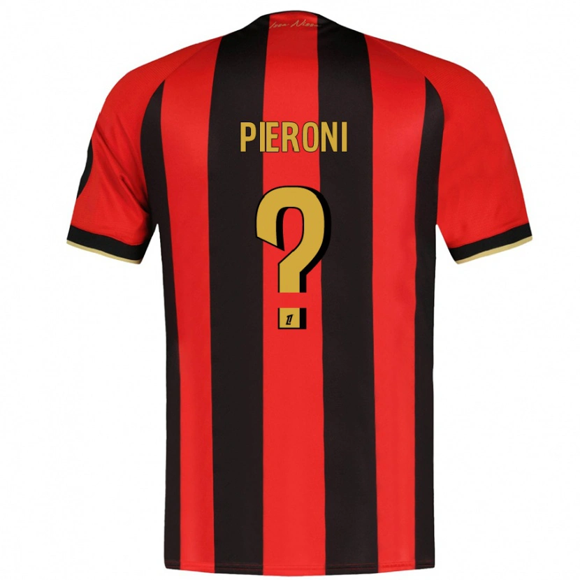 Danxen Dames Dorian Pieroni #0 Rood Zwart Thuisshirt Thuistenue 2024/25 T-Shirt