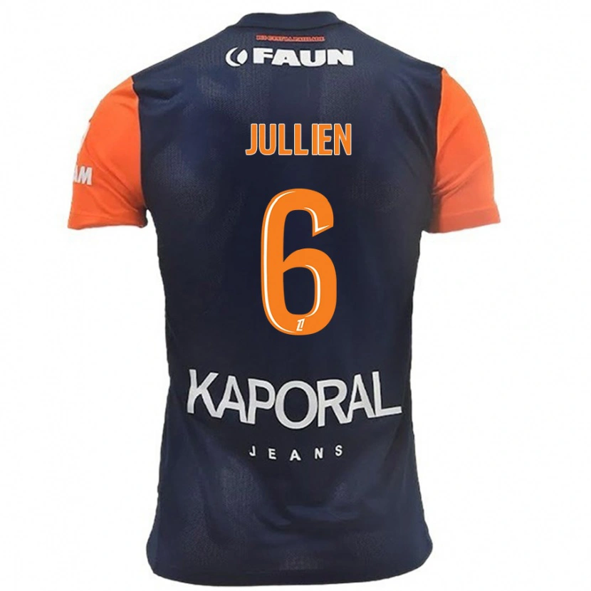 Danxen Dames Christopher Jullien #6 Marineblauw Oranje Thuisshirt Thuistenue 2024/25 T-Shirt