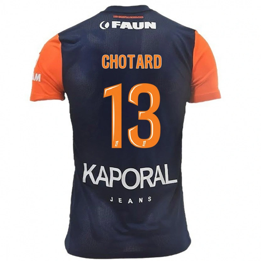 Danxen Dames Joris Chotard #13 Marineblauw Oranje Thuisshirt Thuistenue 2024/25 T-Shirt