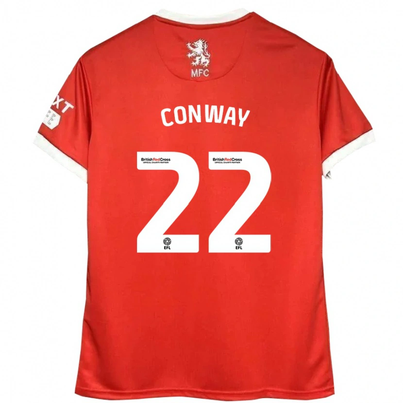Danxen Dames Tommy Conway #22 Rood Wit Thuisshirt Thuistenue 2024/25 T-Shirt