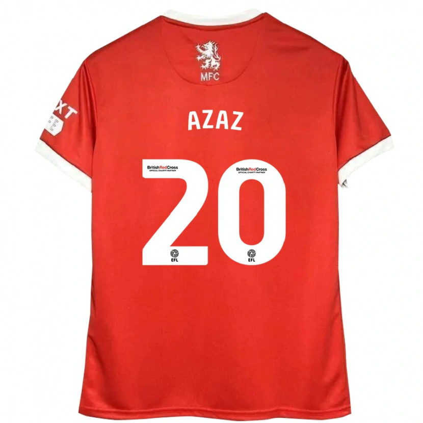 Danxen Dames Finn Azaz #20 Rood Wit Thuisshirt Thuistenue 2024/25 T-Shirt