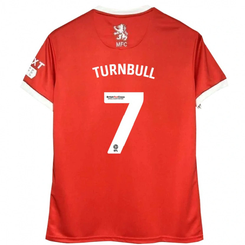 Danxen Dames Ellen Turnbull #7 Rood Wit Thuisshirt Thuistenue 2024/25 T-Shirt