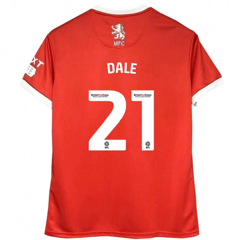 Danxen Dames Faye Dale #21 Rood Wit Thuisshirt Thuistenue 2024/25 T-Shirt