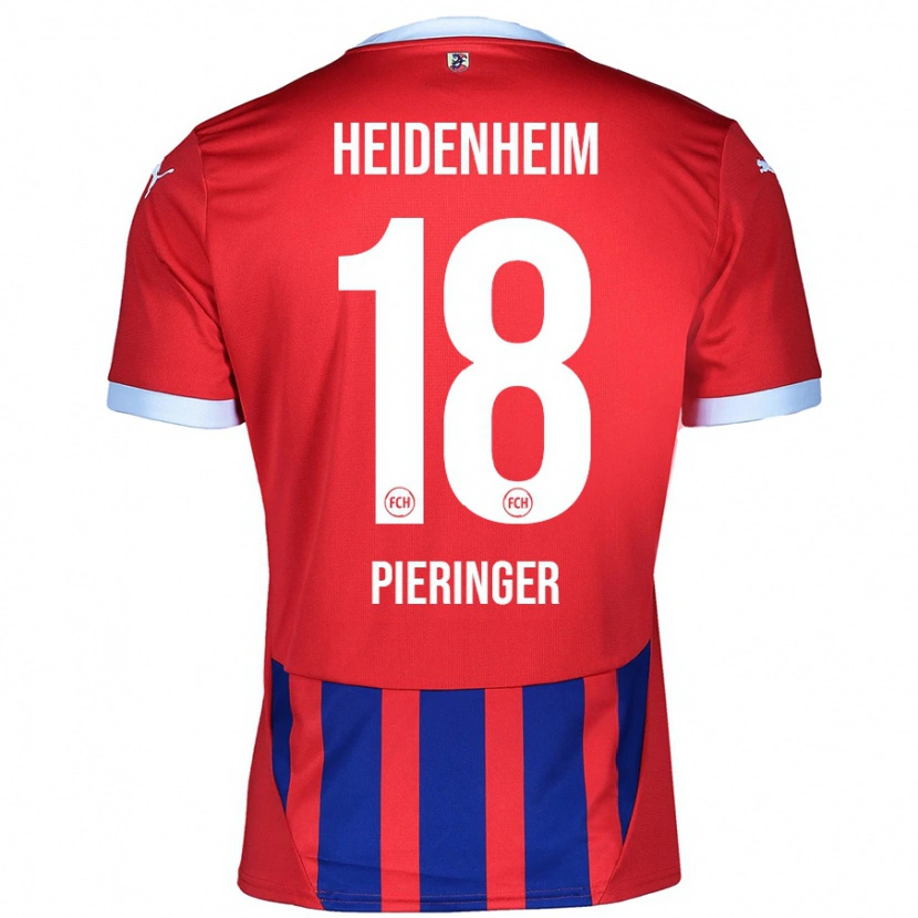 Danxen Dames Marvin Pieringer #18 Rood Blauw Thuisshirt Thuistenue 2024/25 T-Shirt