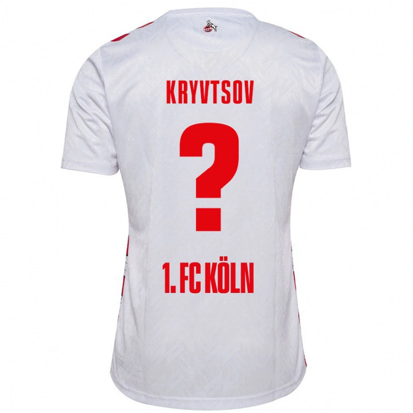 Danxen Dames Nikita Kryvtsov #0 Wit Rood Thuisshirt Thuistenue 2024/25 T-Shirt