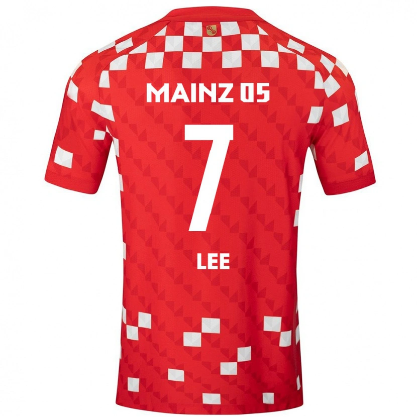 Danxen Dames Jae-Sung Lee #7 Wit Rood Thuisshirt Thuistenue 2024/25 T-Shirt