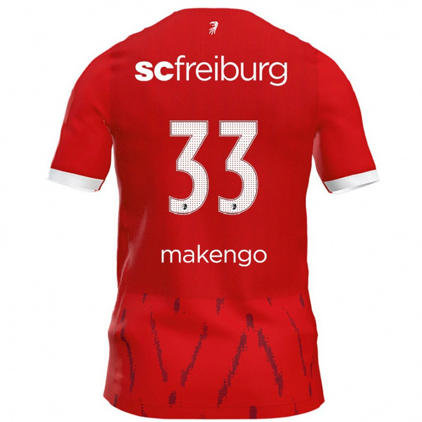 Danxen Dames Jordy Makengo #33 Rood Thuisshirt Thuistenue 2024/25 T-Shirt
