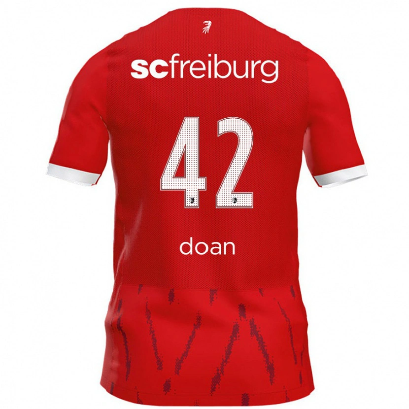 Danxen Dames Ritsu Doan #42 Rood Thuisshirt Thuistenue 2024/25 T-Shirt