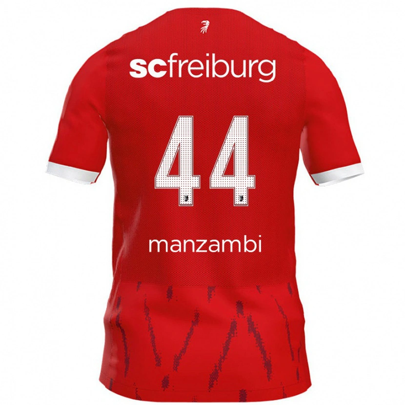 Danxen Dames Johan Manzambi #44 Rood Thuisshirt Thuistenue 2024/25 T-Shirt