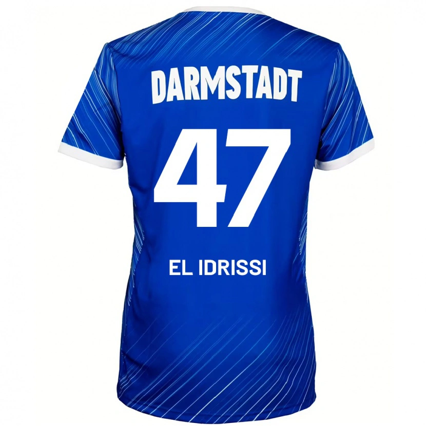 Danxen Dames Othmane El Idrissi #47 Blauw Wit Thuisshirt Thuistenue 2024/25 T-Shirt