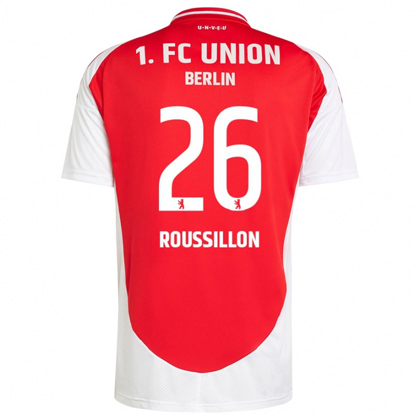 Danxen Dames Jérôme Roussillon #26 Rood Wit Thuisshirt Thuistenue 2024/25 T-Shirt