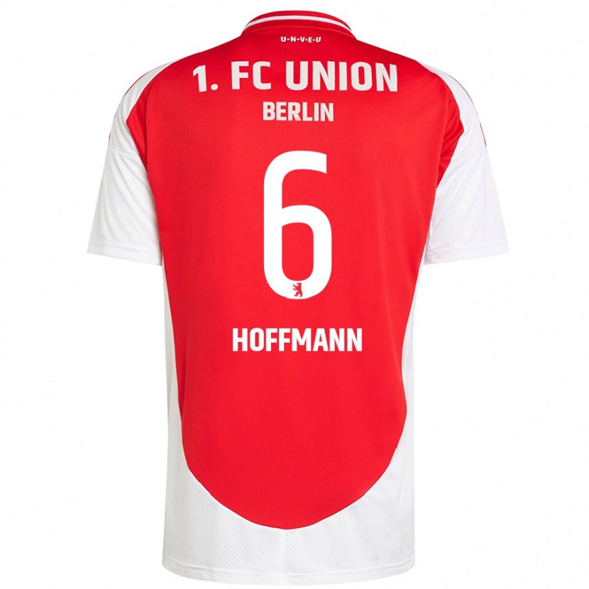 Danxen Dames Finn Hoffmann #6 Rood Wit Thuisshirt Thuistenue 2024/25 T-Shirt