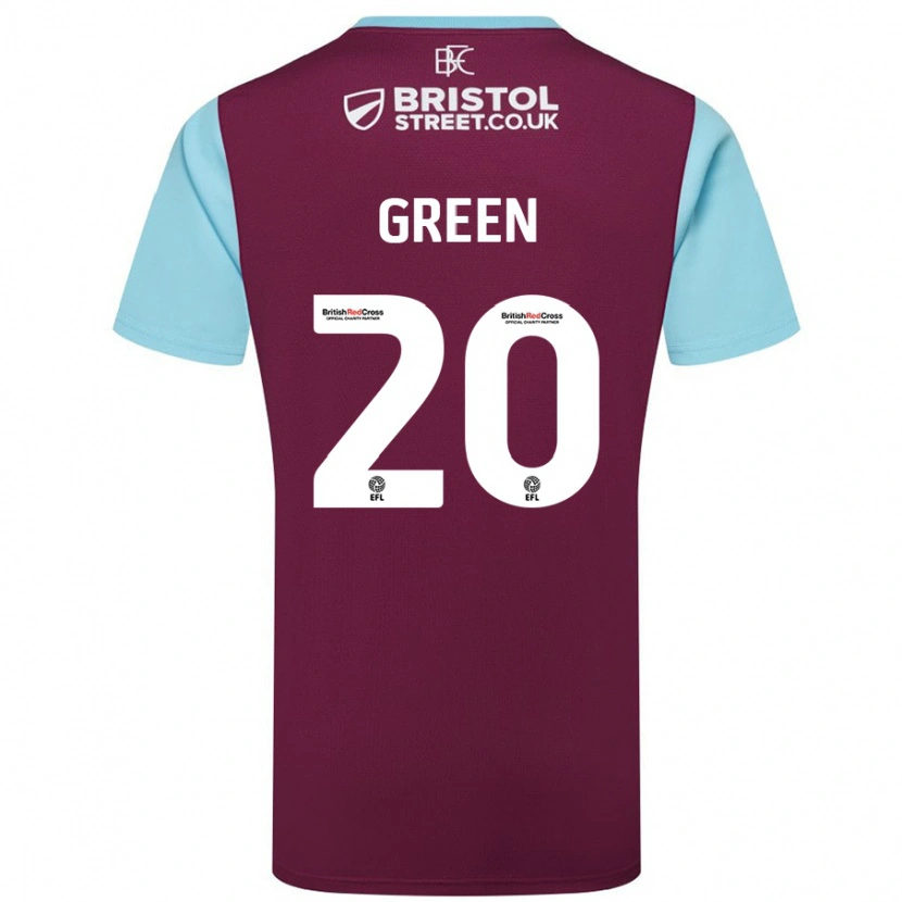 Danxen Dames Etienne Green #20 Bordeauxrood Hemelsblauw Thuisshirt Thuistenue 2024/25 T-Shirt