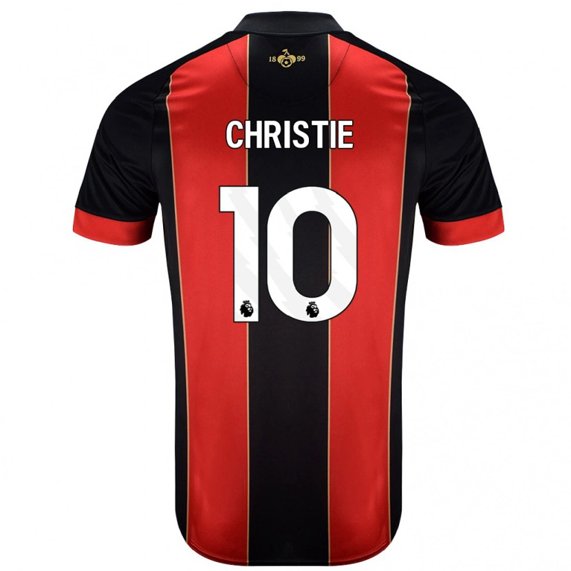 Danxen Dames Ryan Christie #10 Rood Zwart Thuisshirt Thuistenue 2024/25 T-Shirt