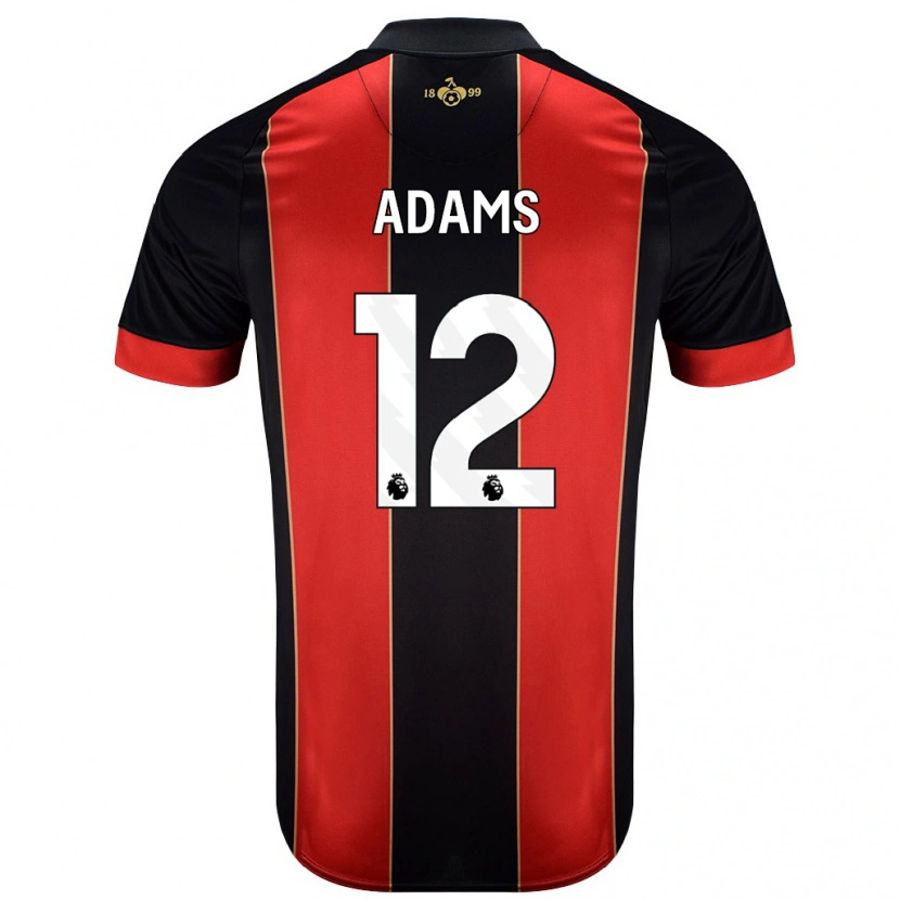 Danxen Dames Tyler Adams #12 Rood Zwart Thuisshirt Thuistenue 2024/25 T-Shirt